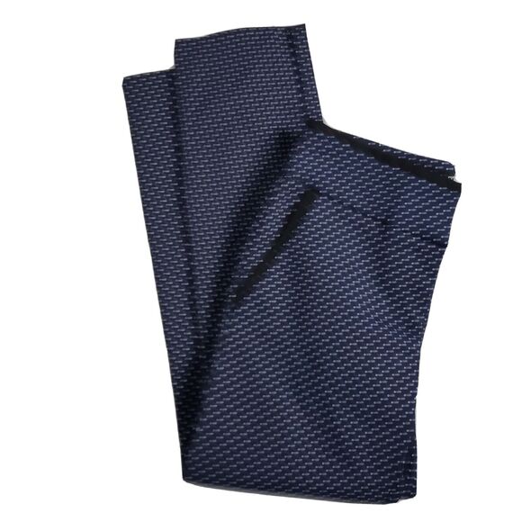 Roz & Ali Womens Pants Size 2 Avg Ankle Blue White Polka Dot Classic Fit Pockets - Picture 4 of 12